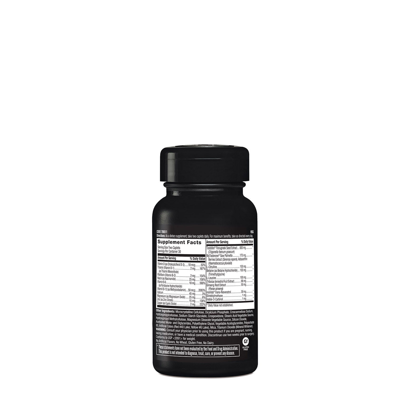 708511 GNC GNC Men's Healthy Testosterone uses Testofen® fenugreek seed extract to maintain